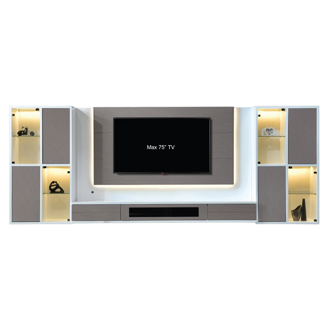 Kabinet TV Dinding Premium NIMBO dengan LED