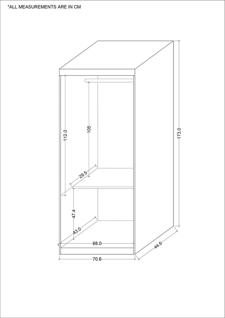 ELIFEL Swing Door Wardrobe - Lian Star