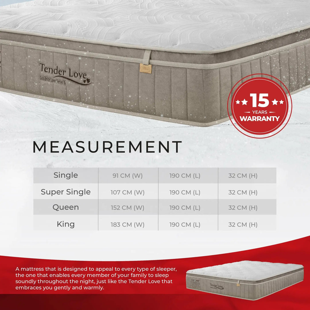 GOODNITE Tender Love Mattress -12.5inch - Lian Star