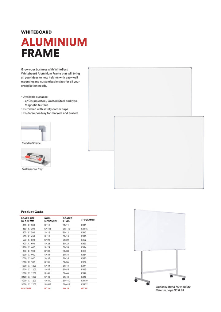 ALUMINIUM FRAME Whiteboard