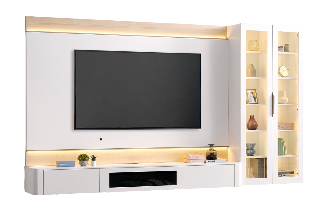 BIANCA 10FT Wall TV Cabinet with LED