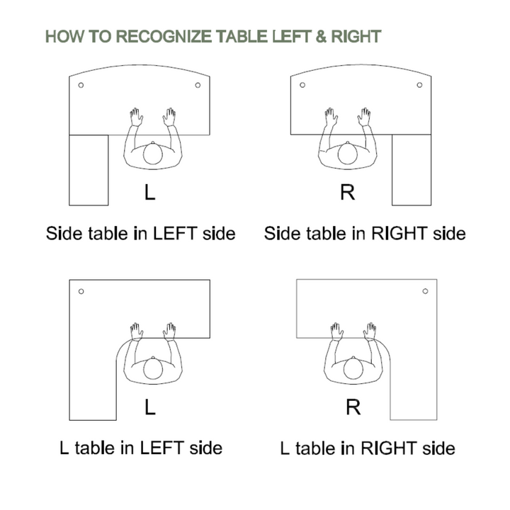 U-Leg Modern L-Shape Desk - Lian Star