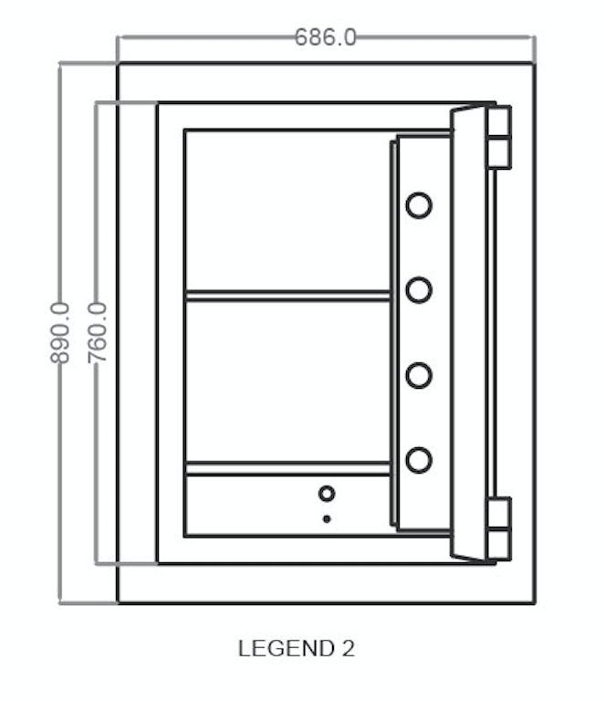 FALCON - LEGEND 2 Banker Safe 650KG - Lian Star