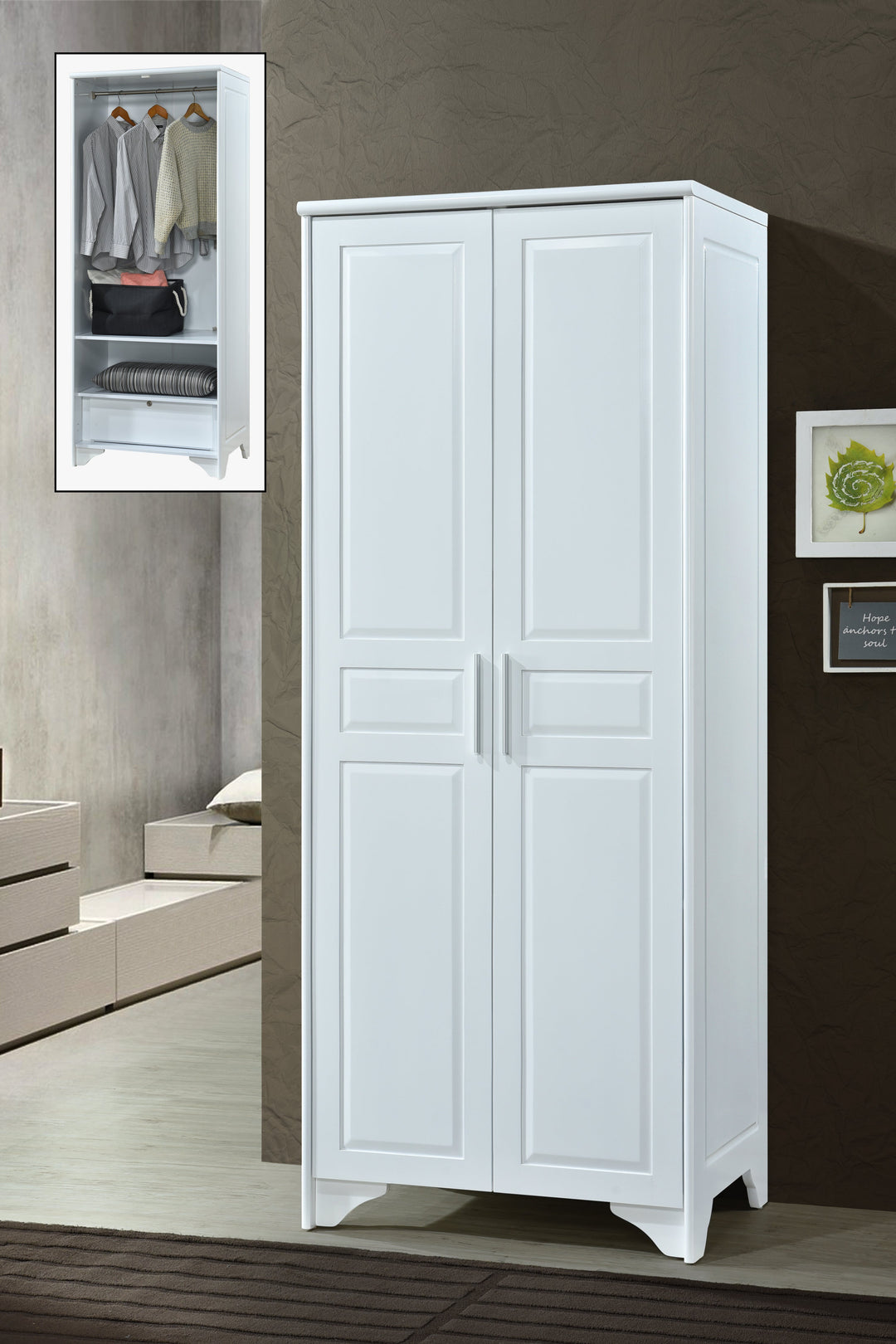 MIYA 81 2 Door Wardrobe - Lian Star