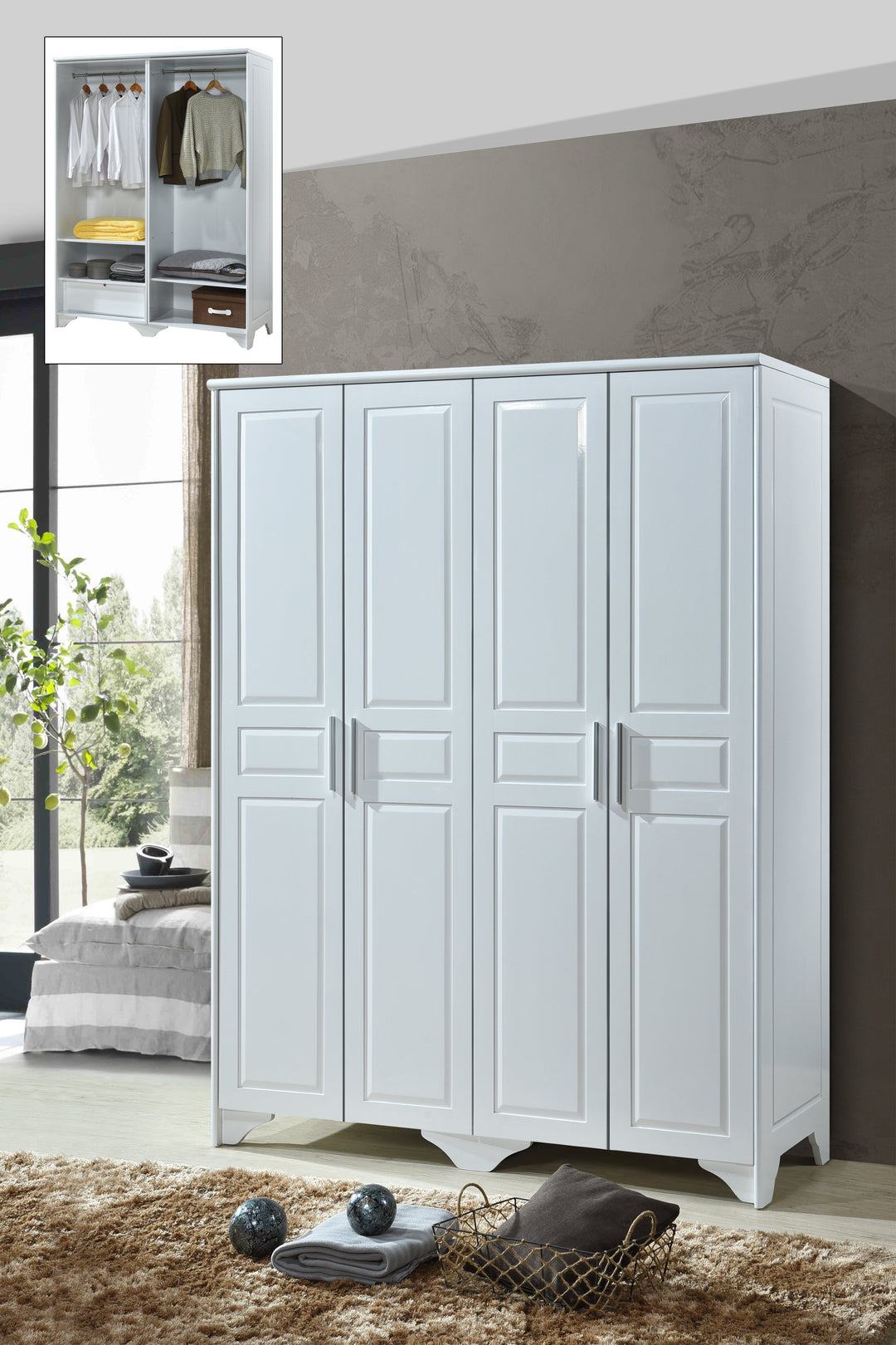 MIYA 83 4 Door Wardrobe - Lian Star