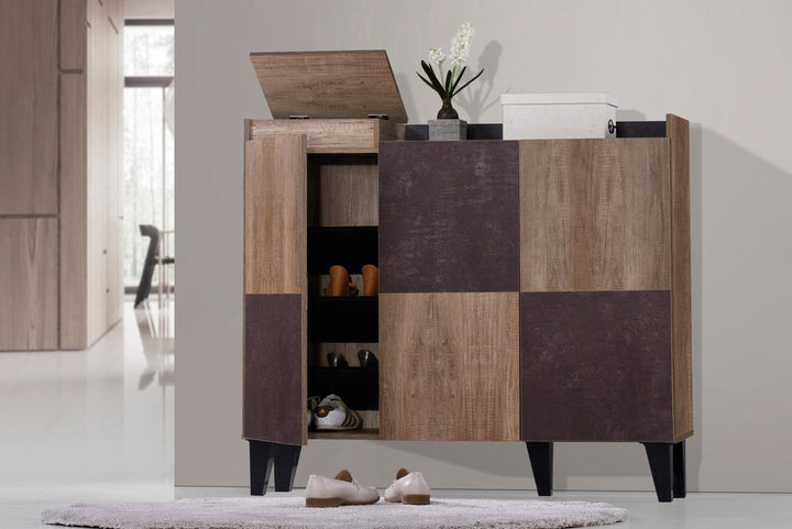 FOOTMATE 3 Door Wooden Shoe Cabinet - Lian Star