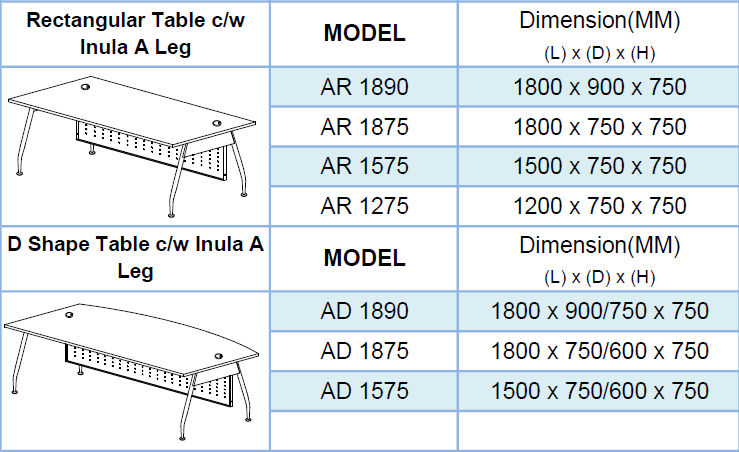 A-Leg Modern Standard Desk - Lian Star
