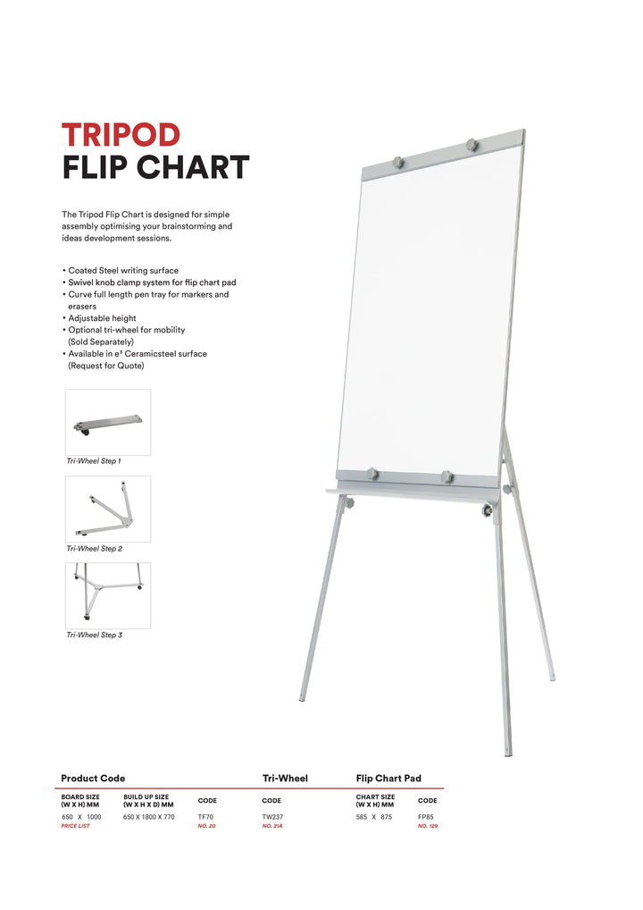 TRIPOD Flip Chart (Magnetic)