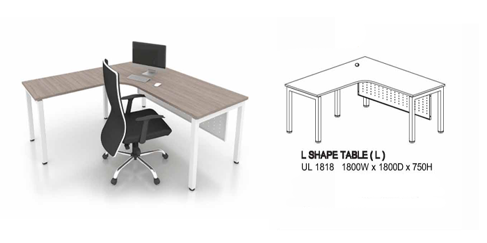 U-Leg Modern L-Shape Desk - Lian Star
