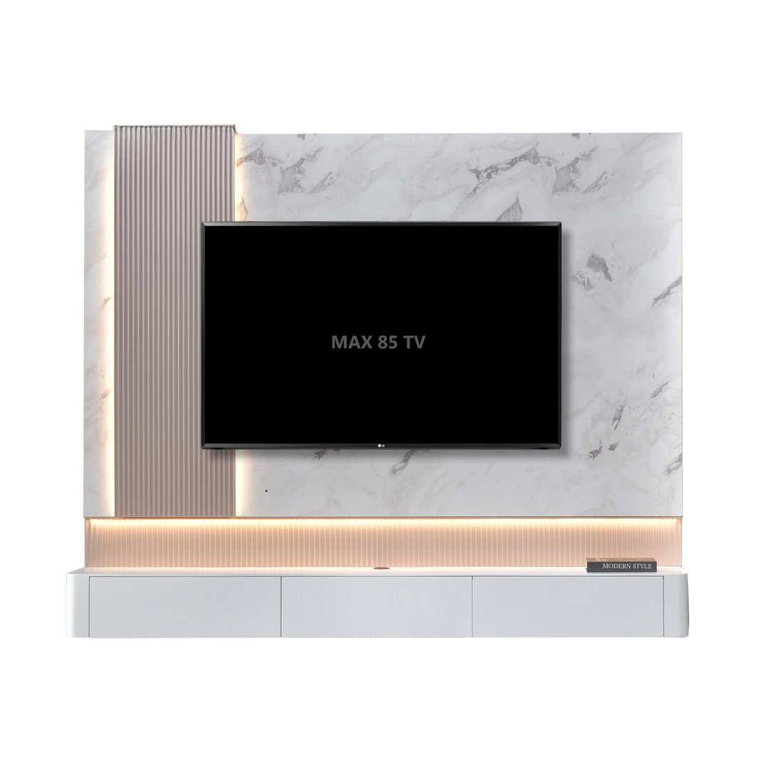 MAXX 8FT Wall TV Cabinet with LED