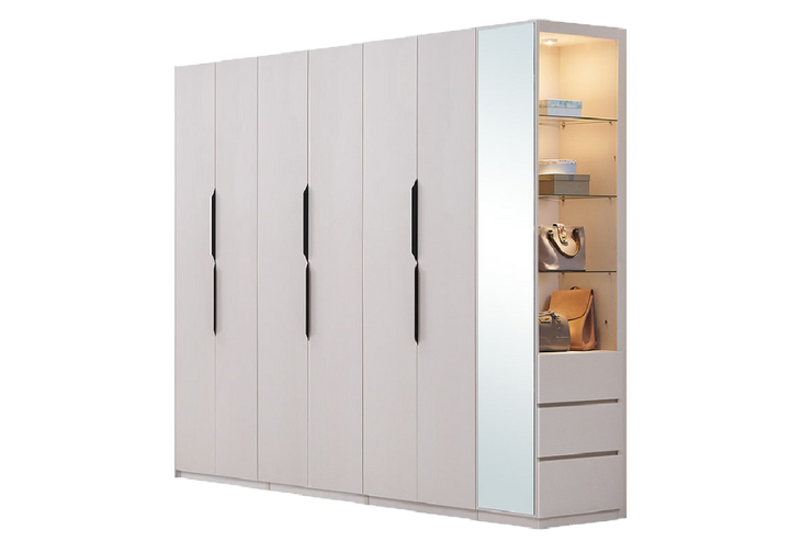 B-Series Wardrobe with Side Display Cabinet