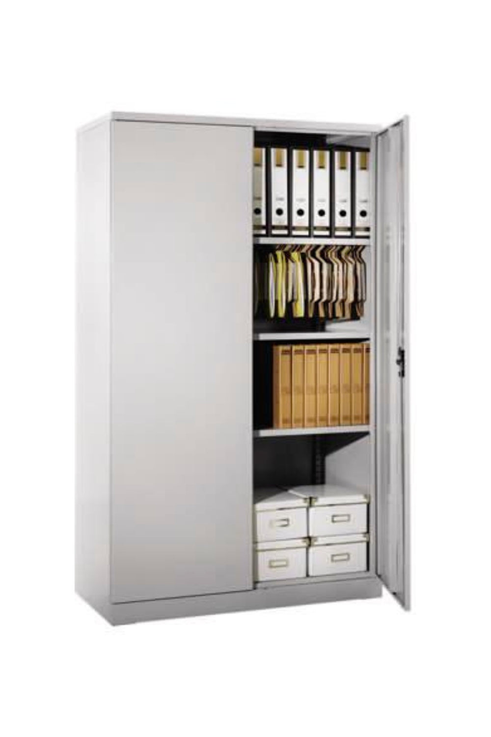 Full Height Steel Cabinet with Swinging Door + Lock Bar