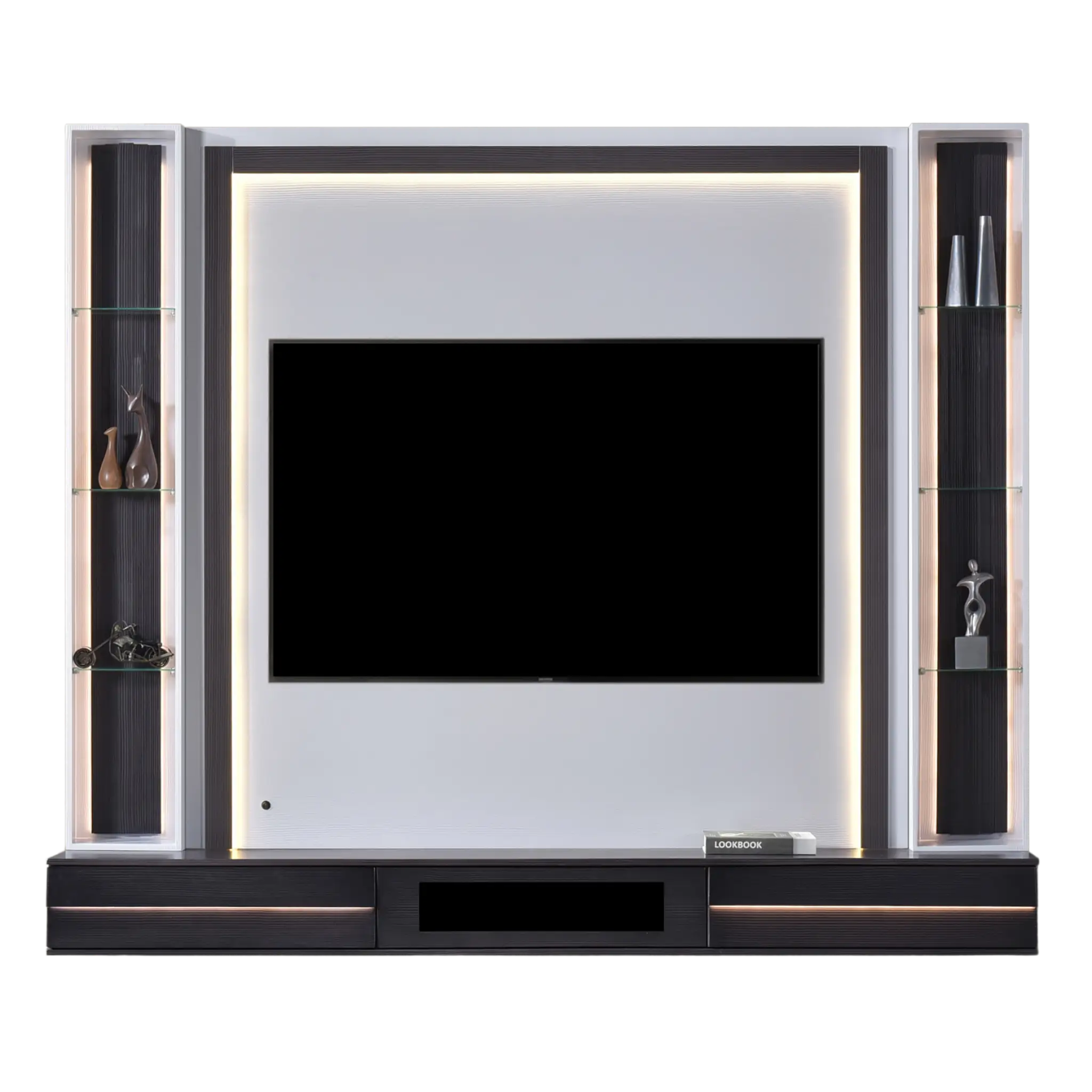 Kabinet TV Dinding HATCH dengan LED (Tinggi)