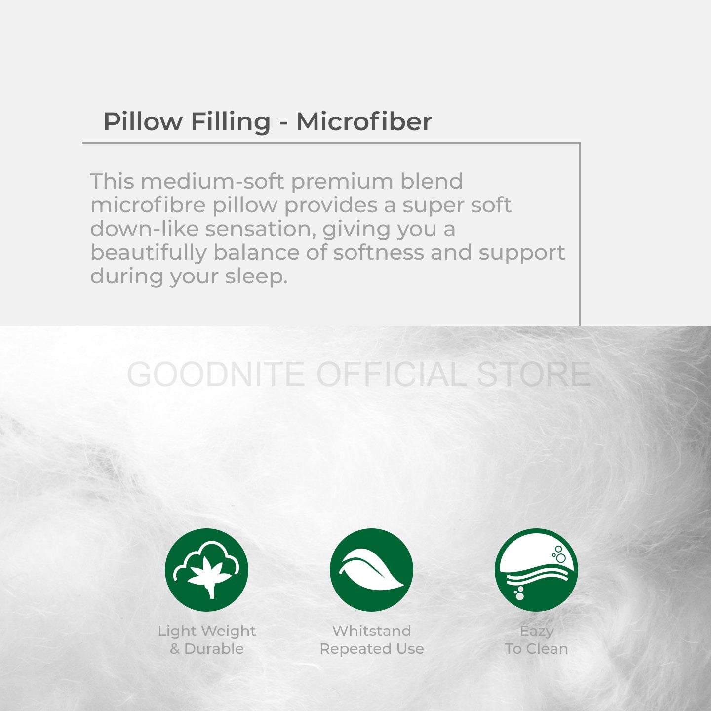 GOODNITE Victoria Microfiber Pillow - Lian Star