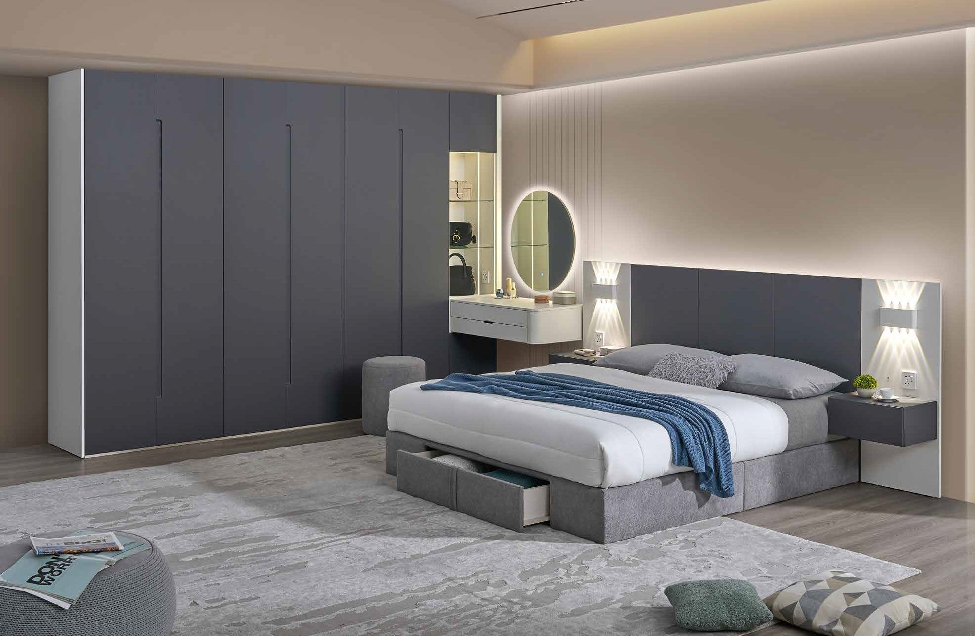 SOLUNA L-Shape Wardrobe and Dressing Table