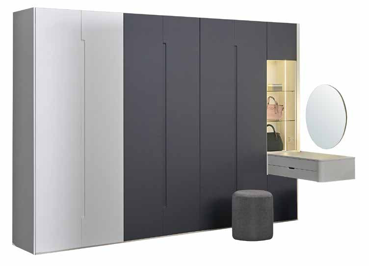 SOLUNA L-Shape Wardrobe and Dressing Table