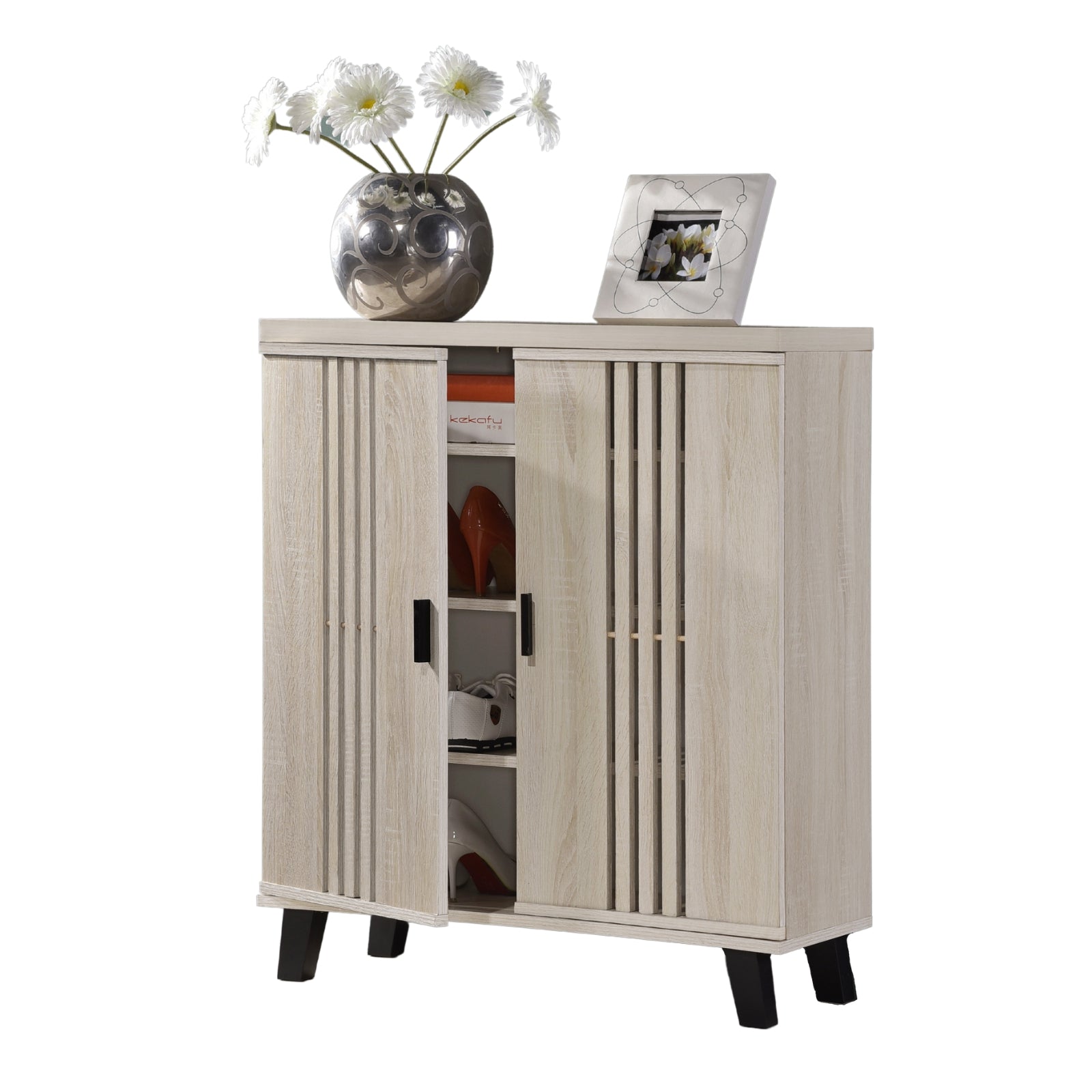 SOLE 2 Door Wooden Shoe Cabinet - Lian Star