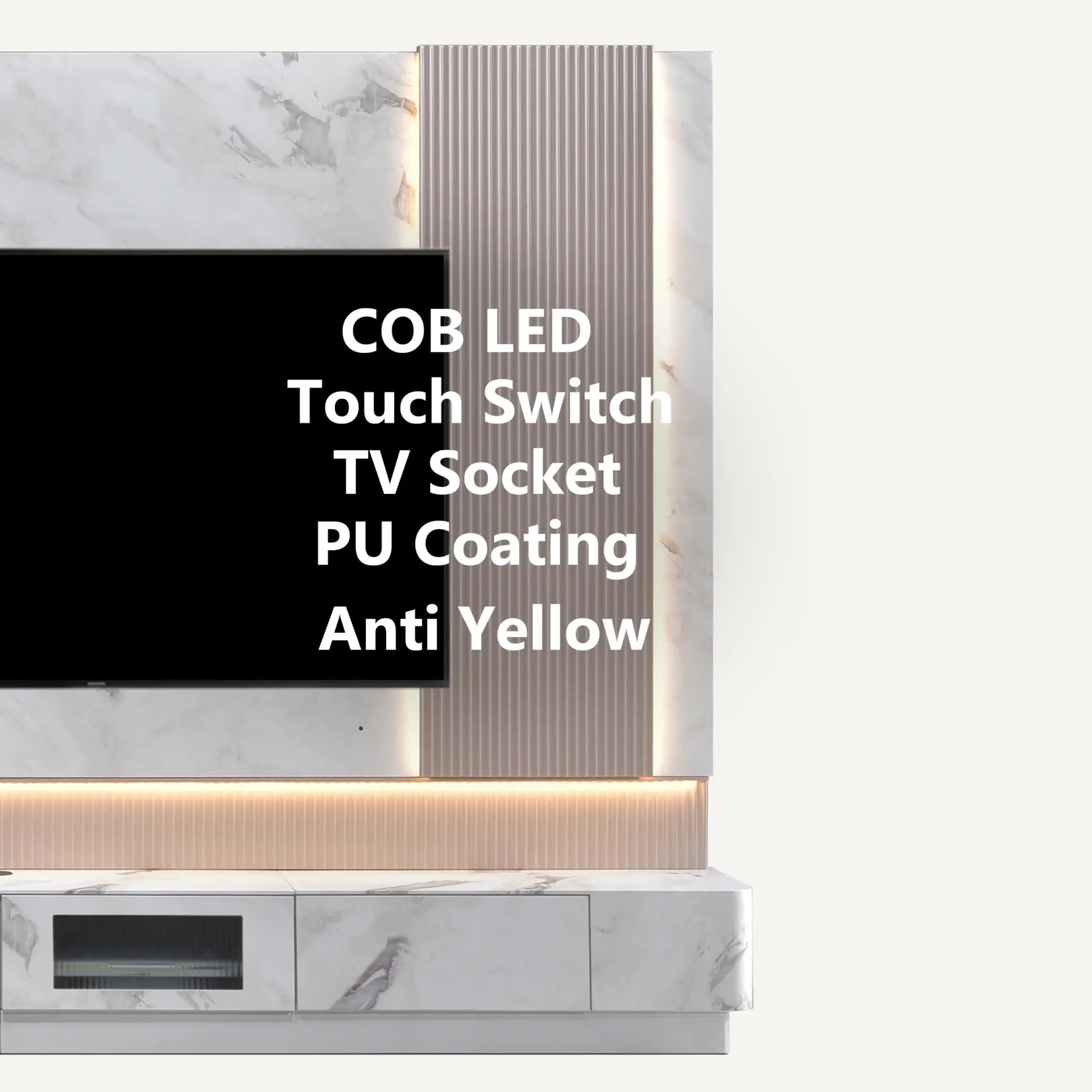 Kabinet TV Dinding Premium MAXX dengan LED