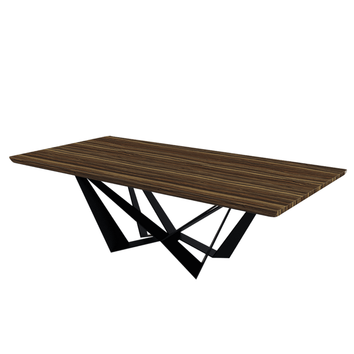 Rectangular Marble Dining Table 2.4×1.2m | Black Metal Spider Base
