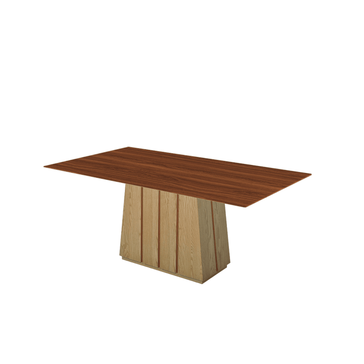 Rectangular Marble Dining Table 1.8×1.0m | Ash Wood Panel Base