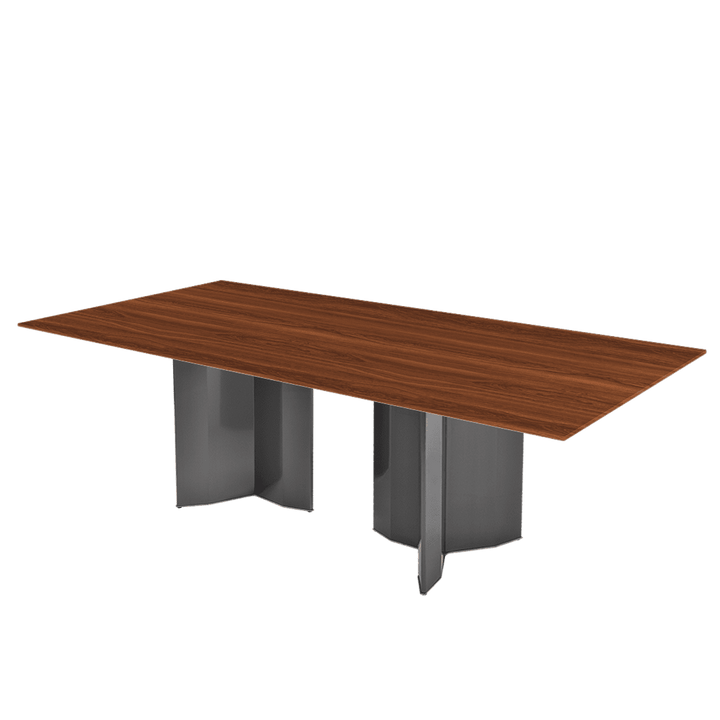 Rectangular Marble Dining Table 2.4×1.2m | Black Titanium Steel Base