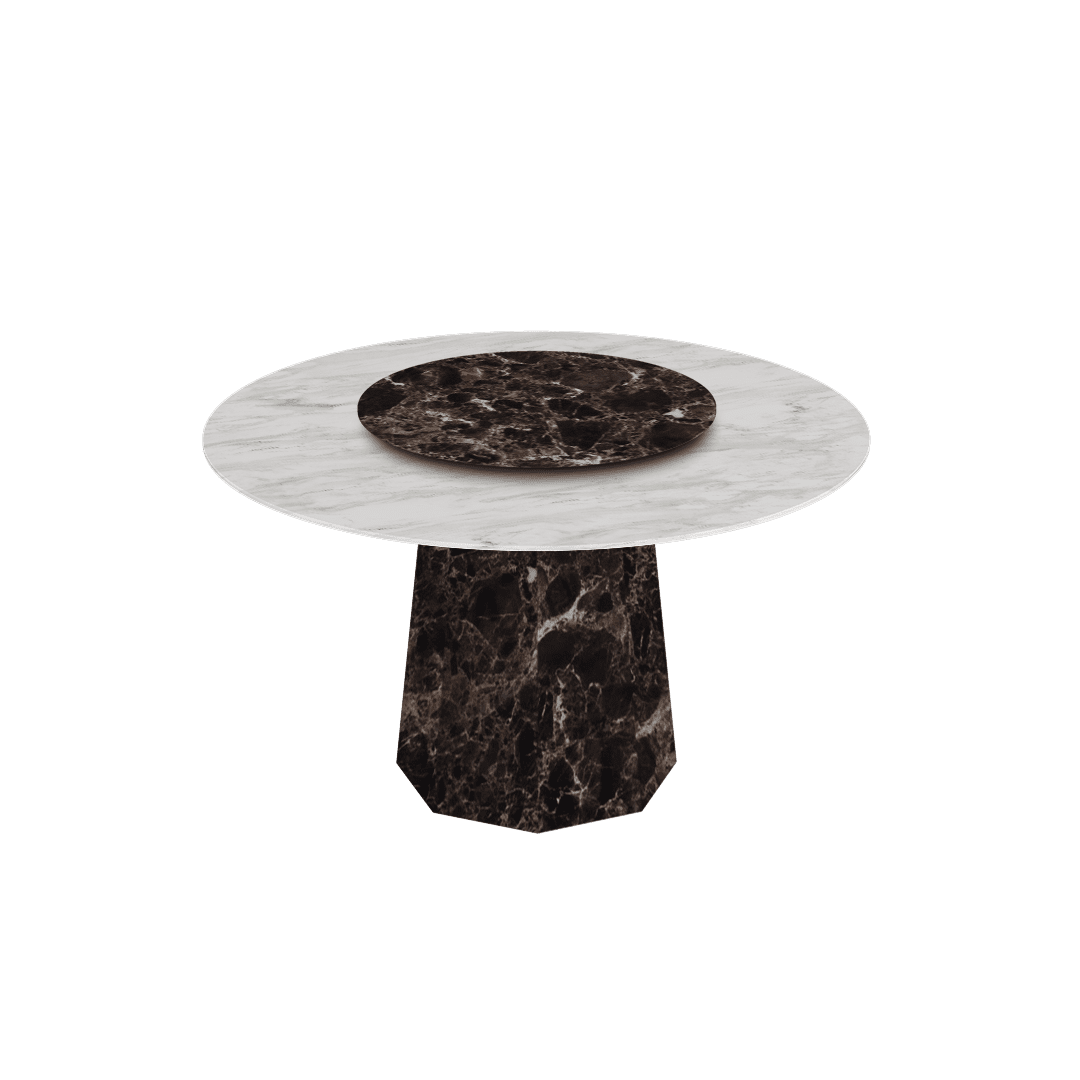 Round Marble Dining Table 6-Seater | Marble Base