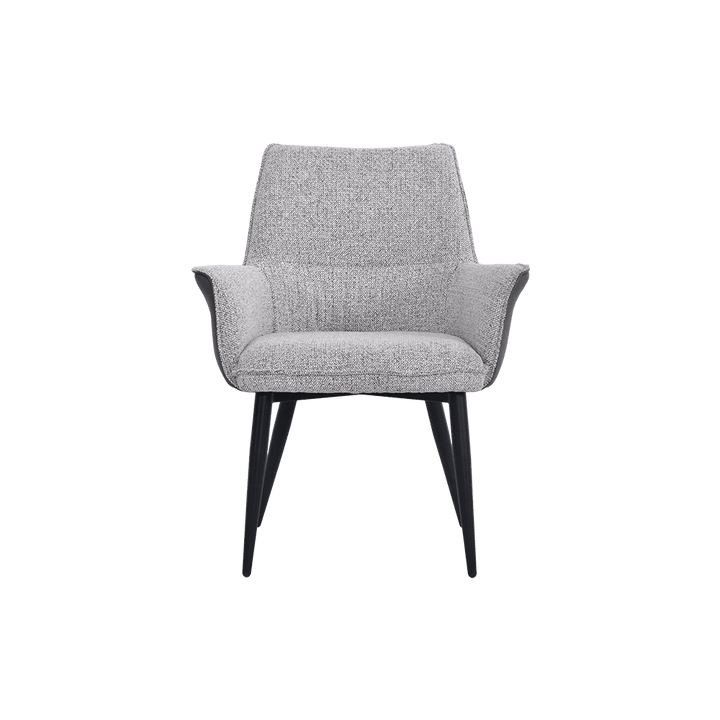 Fiora 2-Tone Plush Dining Chair with Armrest - alternate view