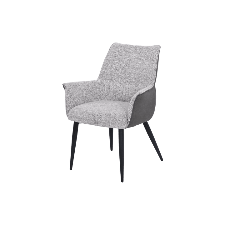 Fiora 2-Tone Plush Dining Chair with Armrest - main view