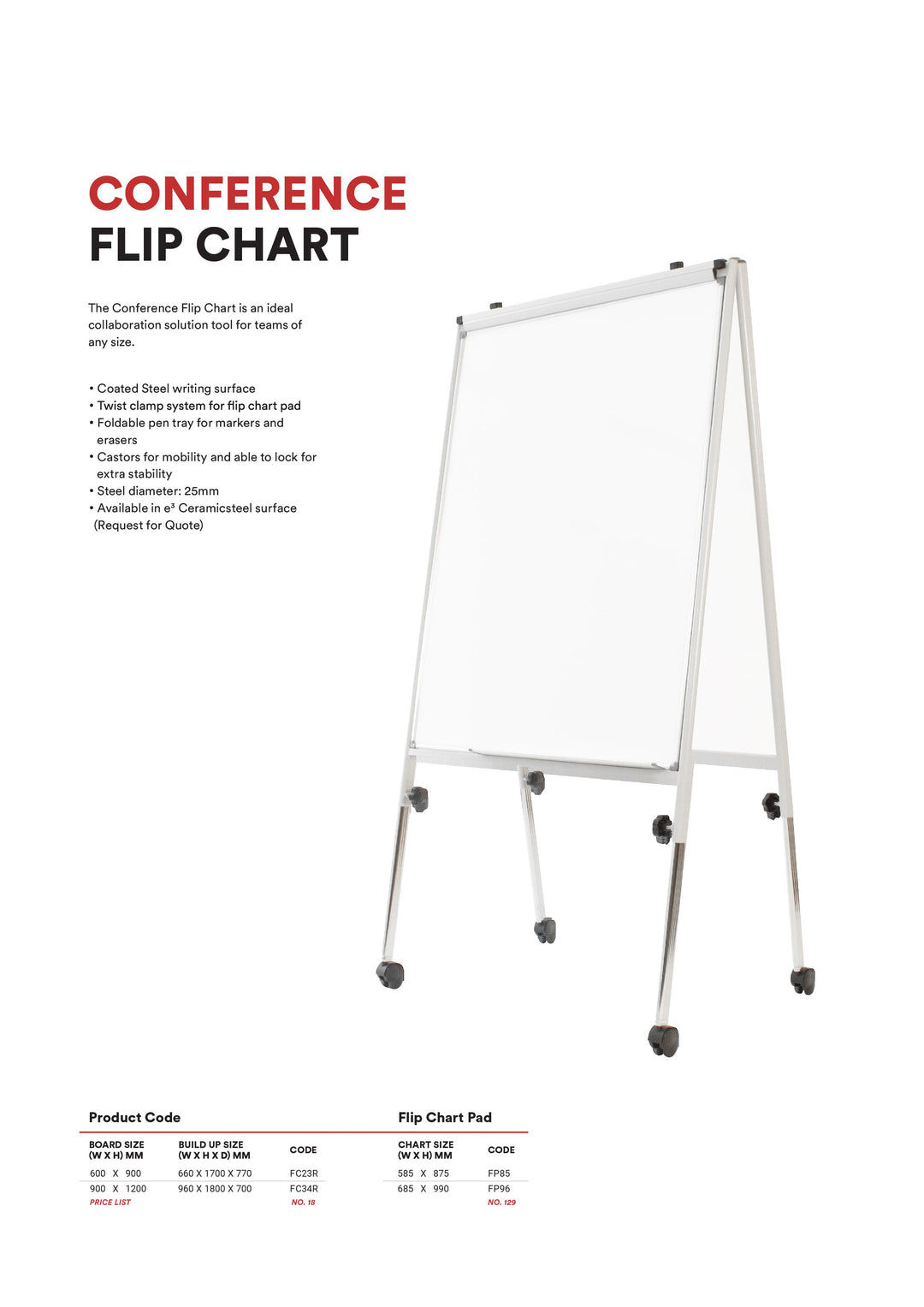 CONFERENCE Mobile Flip Chart (Magnetic)