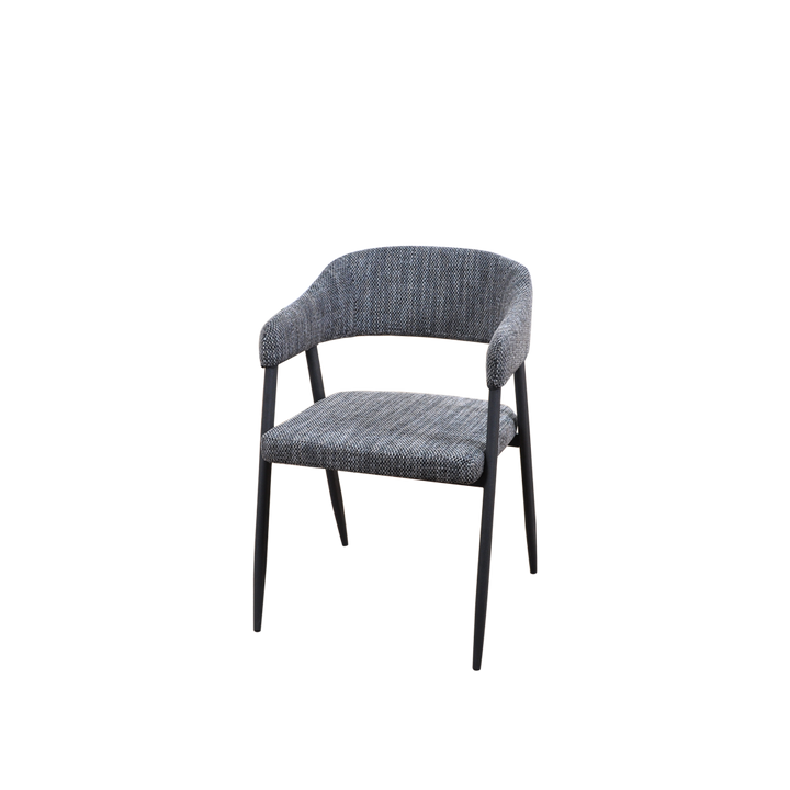 Jacey Grey Low Back Dining Chair with Armrest - main view