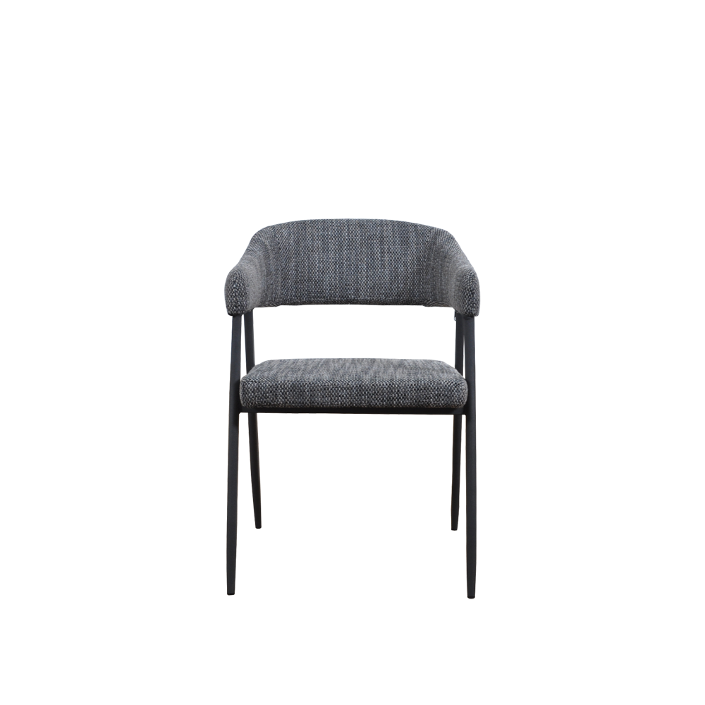 Jacey Grey Low Back Dining Chair with Armrest - alternate view