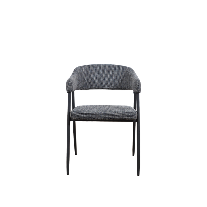 Jacey Grey Low Back Dining Chair with Armrest - alternate view