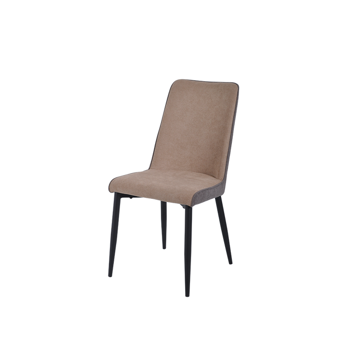Milas Light Brown Dining Chair with Metal Leg - main view