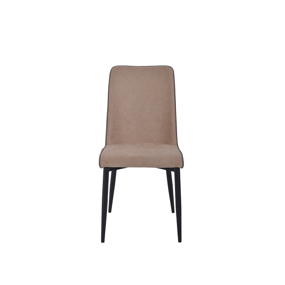Milas Light Brown Dining Chair with Metal Leg - alternate view