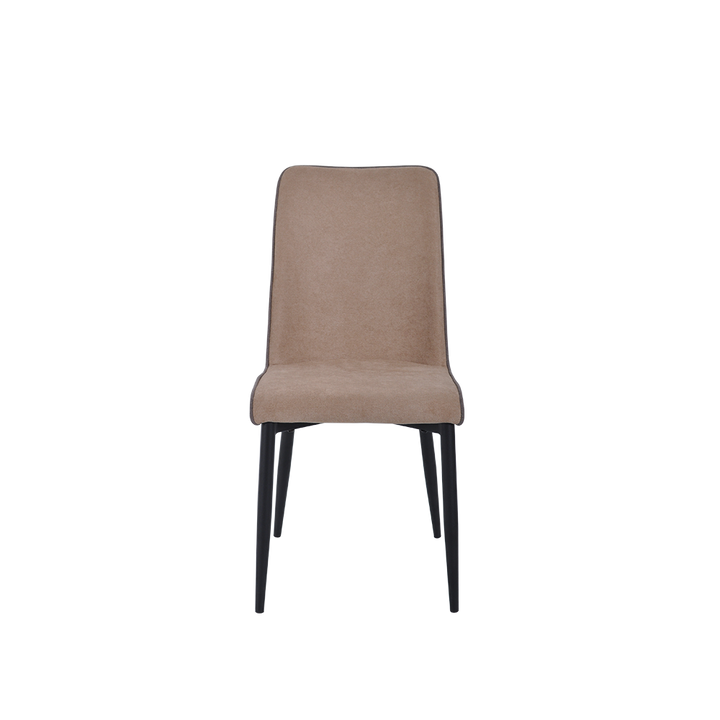 Milas Light Brown Dining Chair with Metal Leg - alternate view