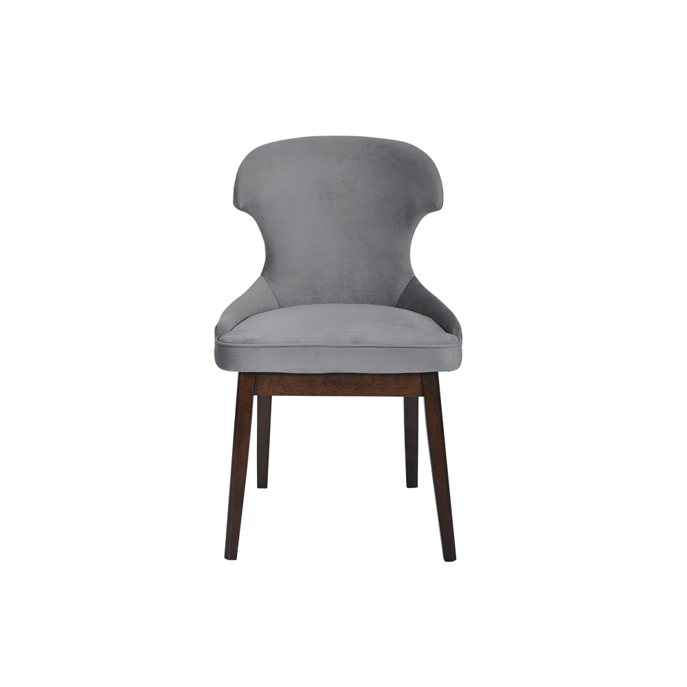 Malie Grey Sleek Wingback Dining Chair - alternate view