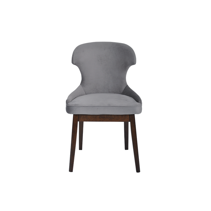 Malie Grey Sleek Wingback Dining Chair - alternate view