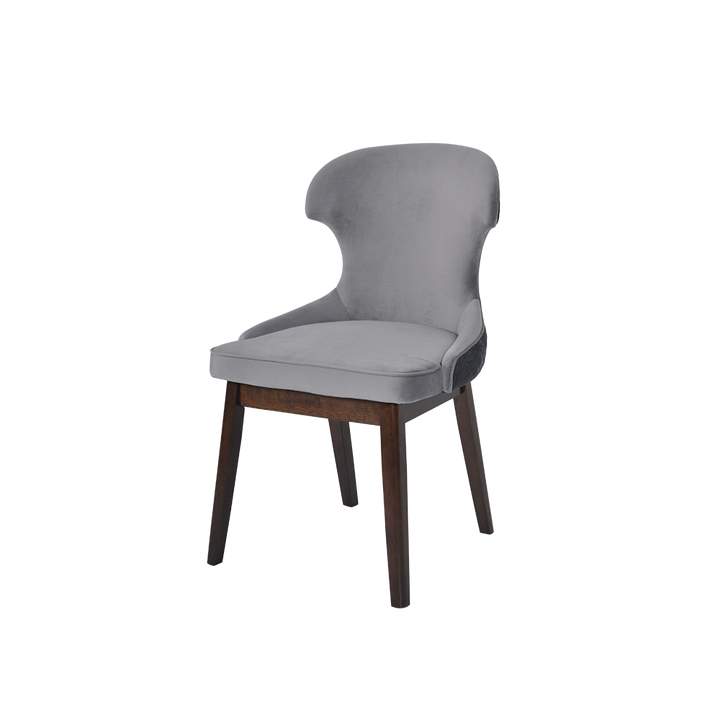 Malie Grey Sleek Wingback Dining Chair - main view