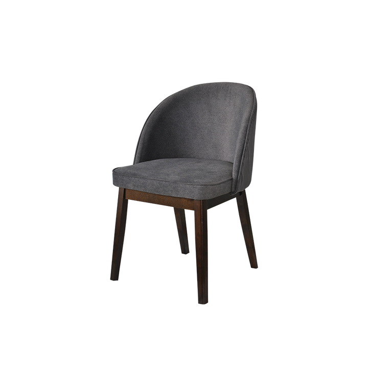 Jenna Pleated Back Dark Grey Dining Chair - main view