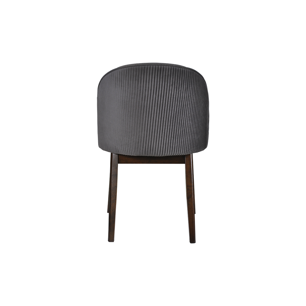 Jenna Pleated Back Dark Grey Dining Chair - alternate view