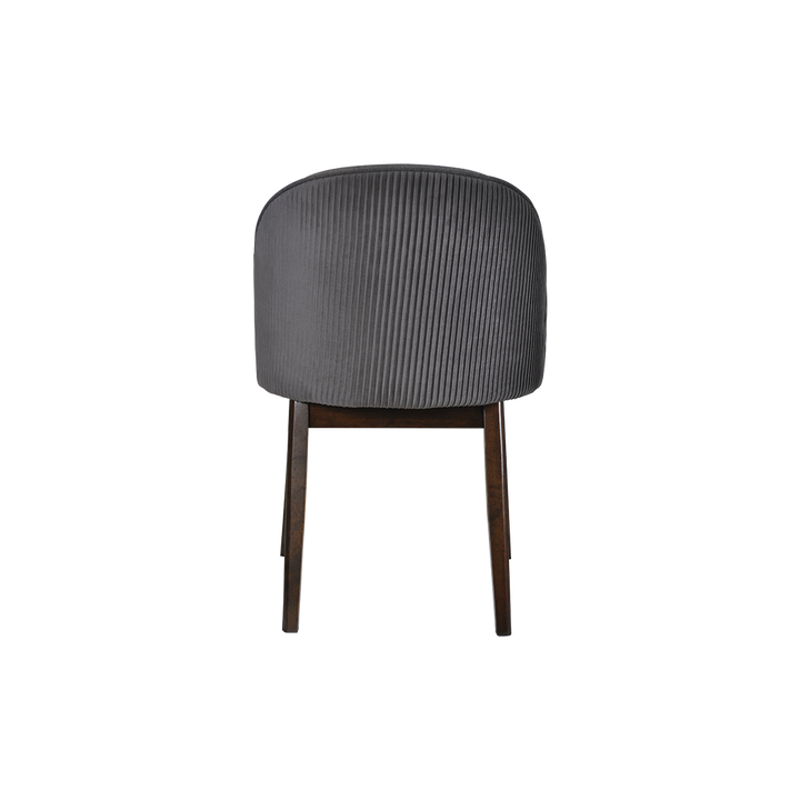 Jenna Pleated Back Dark Grey Dining Chair - alternate view
