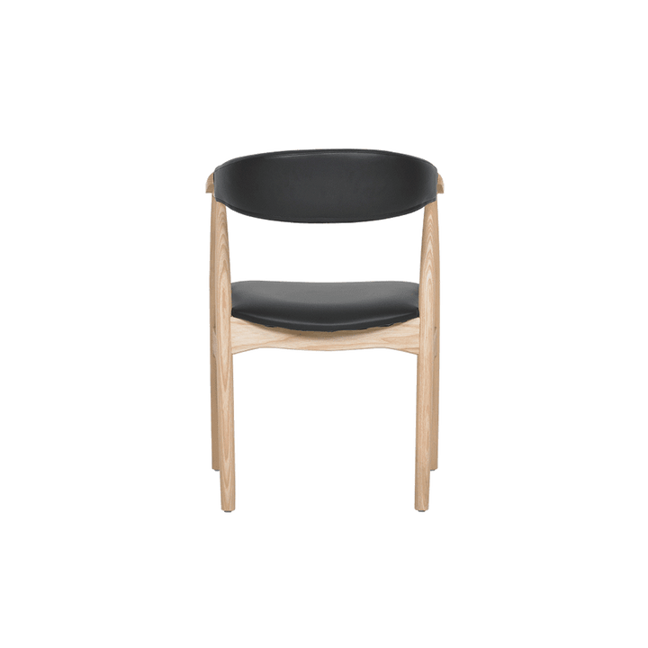 Kazuko Solid Ash Wood Dining Chair with Armrest - alternate view