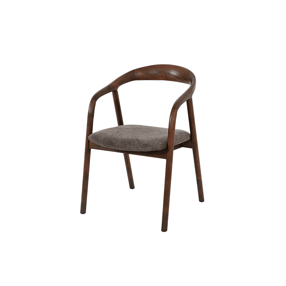 Udoka Walnut Solid Ash Wood Dining Chair - main view
