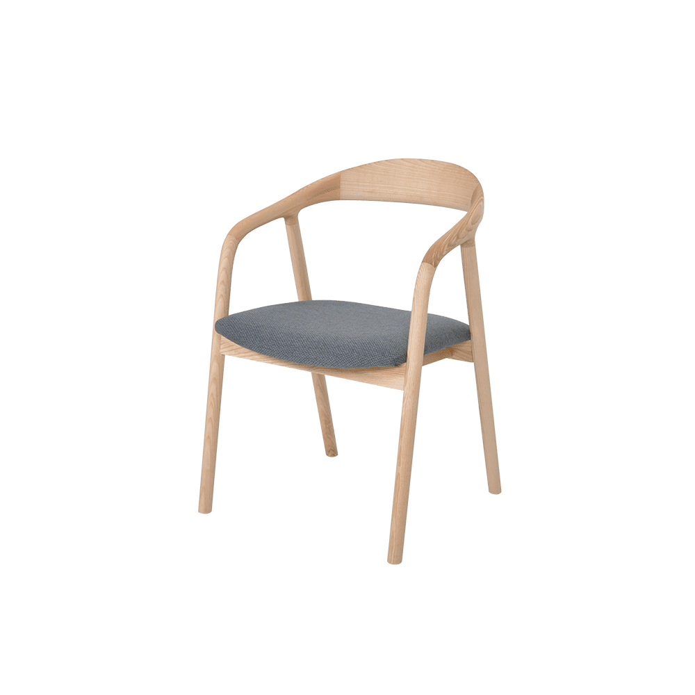 Udoka Solid Ash Wood Dining Chair - main view