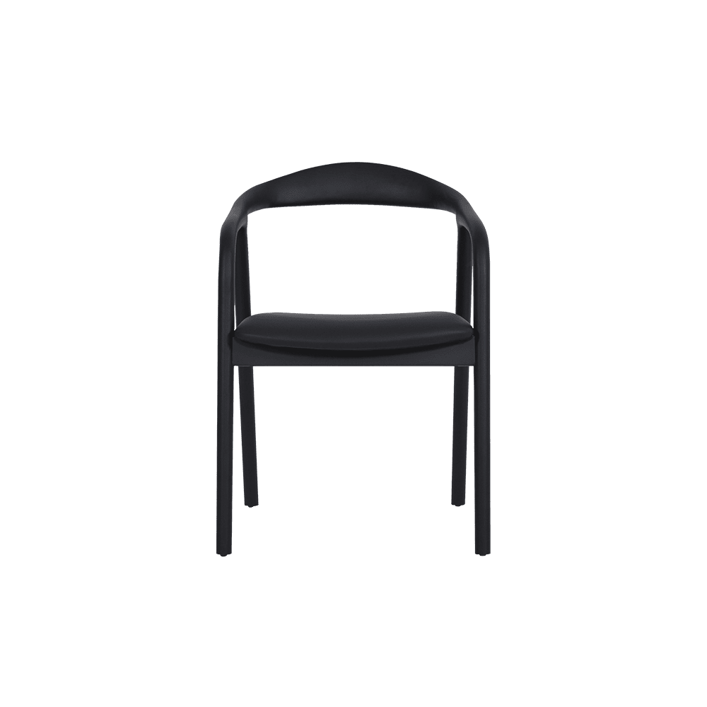 Udoka Black Solid Ash Wood Dining Chair - alternate view
