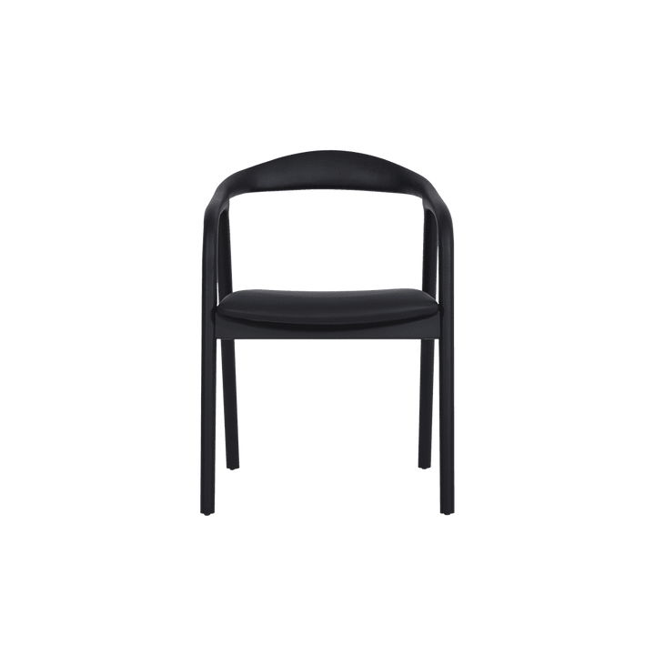 Udoka Black Solid Ash Wood Dining Chair - alternate view