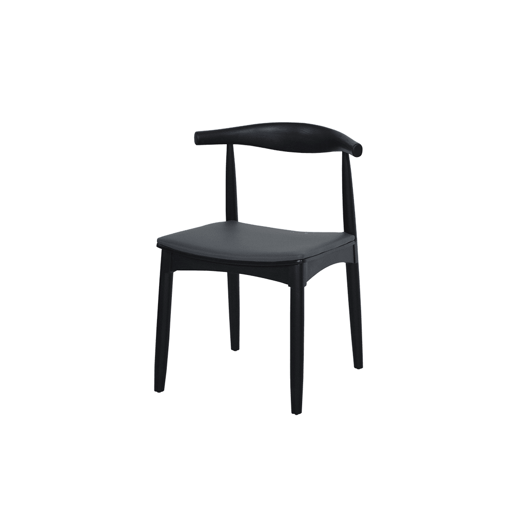 Kazumi Black Solid Ash Wood Dining Chair - main view