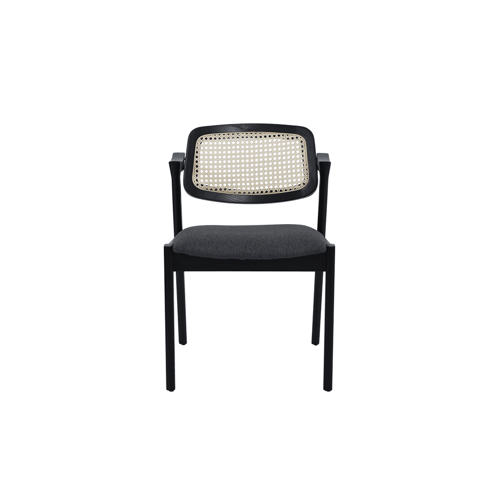 Zuma Black Solid Ash Wood Dining Chair - alternate view
