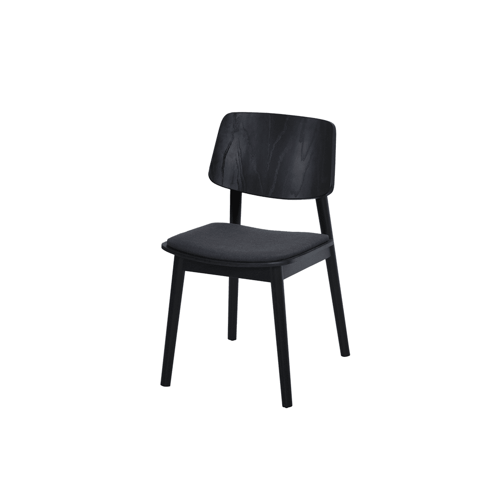 Mirko Black Solid Ash Wood Dining Chair - main view