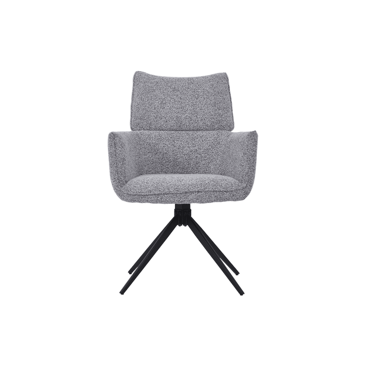 Tessa Mist Grey Dining Chair with Armrests - alternate view